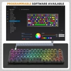 Проволочная механическая клавиатура с возможностью горячей замены, 82 клавиши, переключатели Outemu, цветная подсветка RGB 16.8M, высокопрозрачные клавиатурные колпачки. Цвет – Черный. Английская раскладка (ENG) - изображение 7