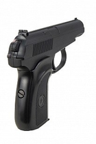 Пистолет металлический черный игровой стреляет пульками 6 мм - изображение 7