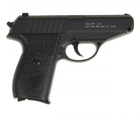 Пистолет металлический на пульках 6 мм игровой черный игровой - изображение 3