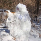 Маскировочный защитный легкий зимний костюм накидка из синтетической нити воздухопроницаемый 57х76 см белый под снег универсальный полевой (Kali) - изображение 2