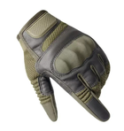 Захисні рукавички повнопалі FQMILITAR004 на липучці Оливковий XL (Kali) - зображення 4