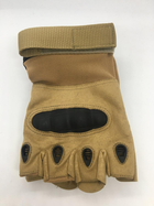 Штурмові рукавички без пальців Combat похідні захисні армійські Пісочний L (Kali) - зображення 3