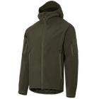 Костюм чоловічий демісезонний ергономічний вітро-вологозахисний Softshell GenII Оливковий XXL Kali штани із завищеним поясом на кнопках куртка з капюшоном - зображення 3