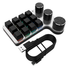 Программируемая клавиатура BauTech на 12 клавиш с регуляторами и RGB подсветкой чёрная (1012-188-00)