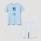 Piżama dziecięca (t-shirt + spodenki) OVS 1791392 146 cm Niebieski/Szary (8057274933987) - obraz 1