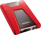 Dysk twardy ADATA DashDrive Durable HD650 1TB AHD650-1TU31-CRD 2.5" USB 3.1 Zewnętrzny Red - obraz 3