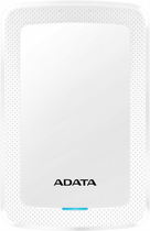 Жорсткий диск ADATA DashDrive HV300 1TB AHV300-1TU31-CWH 2.5 USB 3.1 External Slim White - зображення 1