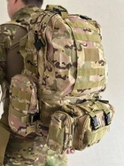 Тактический рюкзак Raptor с подсумками армейский мультикам 50 л - изображение 3