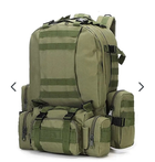 Тактический рюкзак Raptor с подсумками армейский олива 50 л - изображение 1