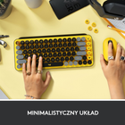 Klawiatura bezprzewodowa Logitech POP Keys Wireless Mechanical Keyboard Blast Yellow (920-010735) - obraz 5