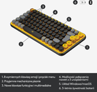 Klawiatura bezprzewodowa Logitech POP Keys Wireless Mechanical Keyboard Blast Yellow (920-010735) - obraz 6