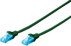 Patchcord Digitus CAT5e UTP 3 m AWG 45133 CCA PVC Zielony (DK-1512-030/G)