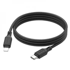 Кабель HOCO X90 Cool силиконовый зарядный дата-кабель PD-to-Lightning 3A/PD20W/1m. Черный