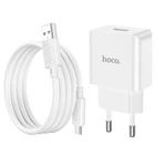 СЗУ HOCO C106A Leisure single port charger set (Micro) White