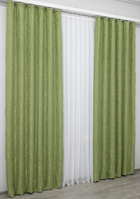 Комплект готових штор VR-Textil Льон мармур Колекція Pavliani 270х150 см Колір Хакі х 2 шт (33-0010) - зображення 3
