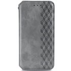 Кожаный чехол книжка GETMAN Cubic (PU) для Xiaomi Redmi Note 10 Pro / 10 Pro Max Grey