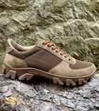 Черевики тактичне взуття кросівки полегшені (літо) натуральна гідрофобна шкіра посилена п’ята та носок Койот 47 - зображення 4