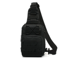 Тактическая нагрудная сумка Primo Sling однолямочная через плечо - Black - изображение 6