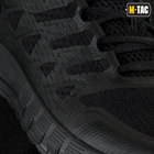 Мужские летние кроссовки с легкой подошвой повседневные туристические для походов и спорта воздухопроницаемые с сетки на шнурках резинках черные 44 - изображение 7