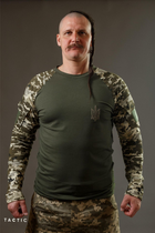 Військова футболка з довгим рукавом, тактичний рашгард, убакс піксель S - зображення 1