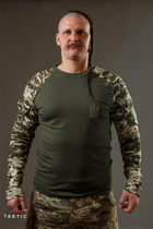 Військова футболка з довгим рукавом, тактичний рашгард, убакс піксель L - зображення 1
