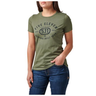 Жіноча футболка з малюнком 5.11 Tactical Women's Purpose Crest 5.11 Tactical Military Green XL (Зелений) Тактична - зображення 3