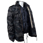 Куртка із знімною підкладкою Surplus Regiment M65 Jacket Surplus Raw Vintage Washed black camo 2XL (Чорний Камуфляж) - зображення 4