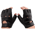 Кожаные рукавички без пальцев Sturm Mil-Tec Black M (Черный) Тактический - изображение 6