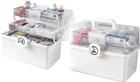 Аптечка-органайзер для лекарств MVM PC-16 размер M пластиковая Белая (PC-16 M WHITE)+Аптечка-органайзер для лекарств MVM PC-16 размер S пластиковая Белая (PC-16 S WHITE) - изображение 1