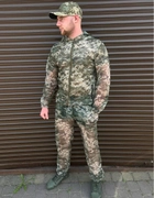 Маскировочный костюм сетка пиксель, Маскировочный летний костюм, Тактический маскировочный военный комплект 52р.