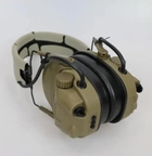 Тактичні активні навушники Wosport HD-17 Гарнітура з шумопоглинанням + Bluetooth Оливковий - зображення 4