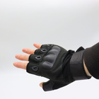 Тактические беспалые перчатки митенки, Черный / XL - изображение 7