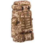 Рюкзак тактичний 80 літрів ЗСУ водостійкий , військовий рюкзак Oxford 600D Піксель - зображення 4