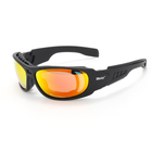 Защитные военные тактические очки с диоптриями Daisy C6 Black + 4 комплекта линз - изображение 9