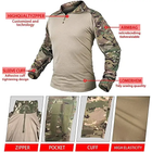 Тактичний демісезонний військовий костюм форма Han Wild убакс+налокітники, штани+наколінники, панама мультикам р.XL - зображення 2