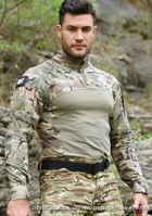 Тактичний літній військовий костюм форма Gunfighter мультикам убакс, штани+наколінники р.S - зображення 5
