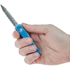 Нож Microtech UTX-70 Double Edge Apocalyptic DFS Serrator Distressed Blue (147-D12DBL) - изображение 6