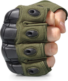 Перчатки тактические короткопалые UAD ЗЕВС L с защитой Олива (UAD0030L) - изображение 3
