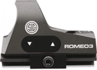 Прицел коллиматорный Sig Sauer Optics Romeo3 Reflex Sight 1 x 25 мм 3 MOA RED DOT M1913 RISER (SOR31002) - изображение 4