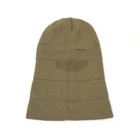 Тактична тепла шапка балаклава армійська трикотажна зимова балаклава для військових хакі - зображення 2