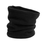 Тактичний флісовий комплект із шапки баффа та рукавичок для армії ЗСУ універсальний розмір чорний - зображення 5