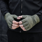 Беспалые перчатки армейские защитные охотничьи Хаки L (Kali) - изображение 2