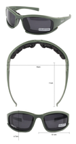 Daisy X7-X олива Тактические очки + 7 комплектов линз.толщина линз 2 мл-увеличинная толщина - изображение 8