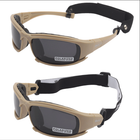 Daisy X7-X койот тактические очки+ 7 комплектов линз.толщина линз 2 мл-увеличинная толщина - изображение 7