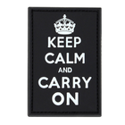 Патч шеврон Condor PVC KEEP-CALM, CARRY-ON MORAL PATCH (ПВХ) 181009 Чорний