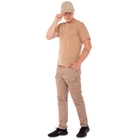 Летняя футболка мужская тактическая Jian 9190 размер XL (50-52) Бежевая (Песочная) материал хлопок - изображение 4