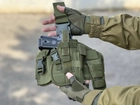 Тактическая набедренная кобура Tactic универсальная кобура на пояс с карманом под магазин цвет Олива (holster-1019-olive) - изображение 2