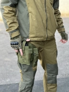 Тактическая набедренная кобура Tactic универсальная кобура на пояс с карманом под магазин цвет Олива (holster-1019-olive) - изображение 3
