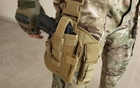 Тактична кобура на стегно Tactic універсальна кобура на пояс з кишенею під магазин колір Койот (holster-1019-coyote) - зображення 4