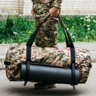 Баул-сумка 120л армійська Cordura мультикам з кріпленням для каремату та саперної лопати. - зображення 4